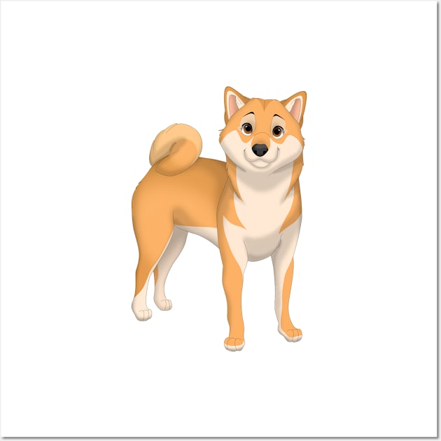 Shiba Inu Dog Wall Art by millersye